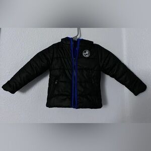 Body Globe Kids Puffer Jacket in Black and Blue
